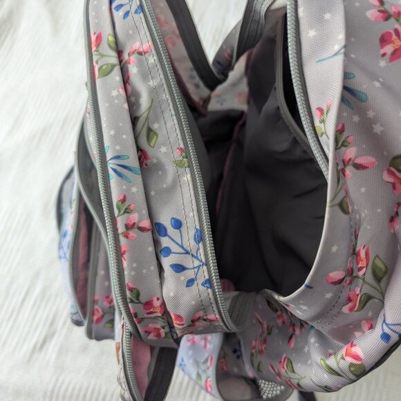 JanSport Structured Backpack - FLoral and light gray - Picture 3 of 5
